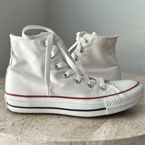 Converse White High-Top Sneakers - Picture 3 of 8